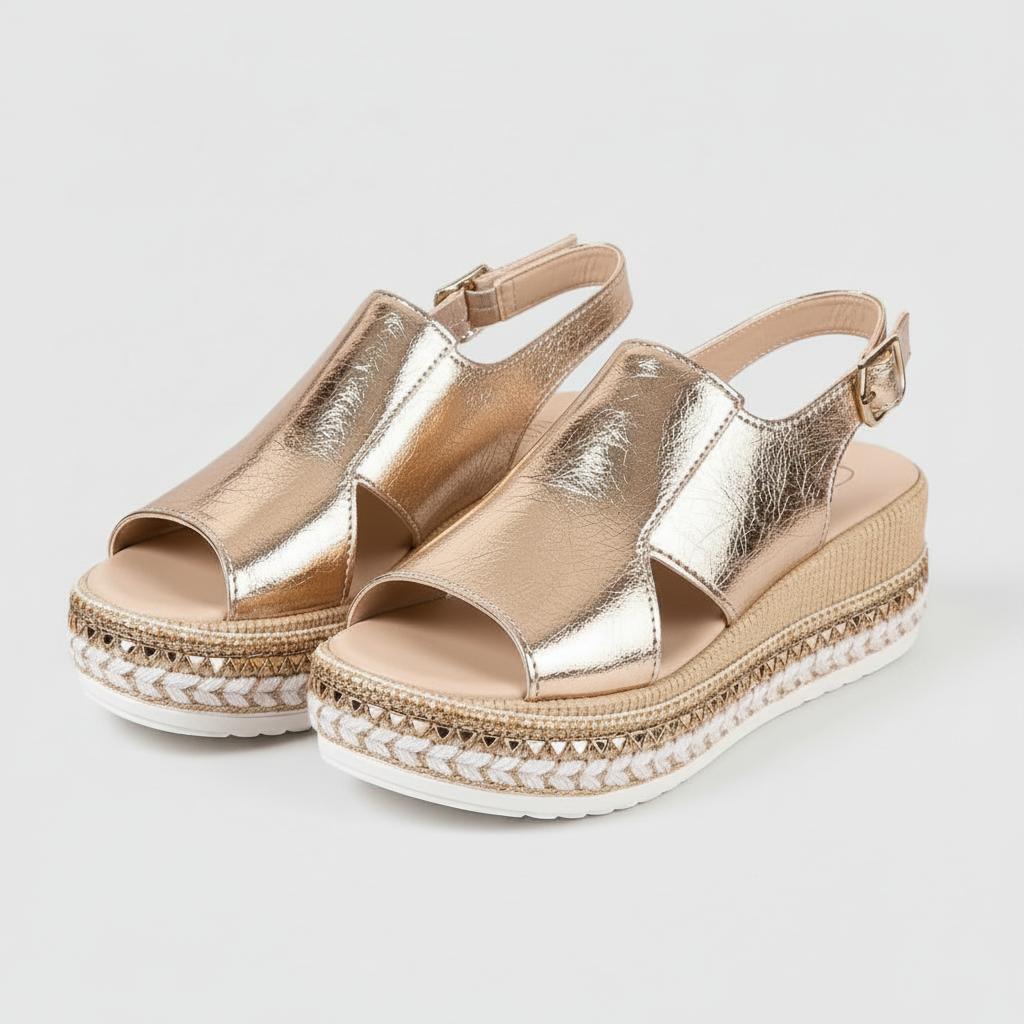 Veronica | Sandalias Comfort (Oro)