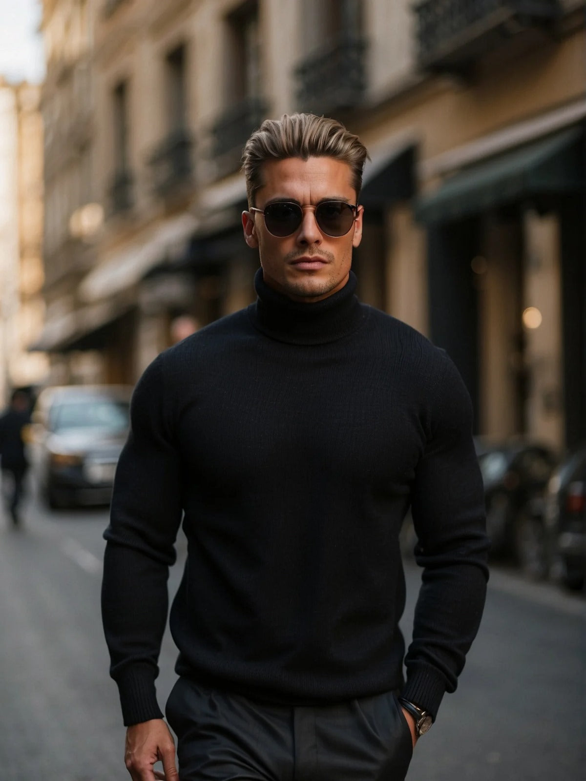 Jersey de Hombre de Cuello Alto en Punto | Ideal para Looks en Capas