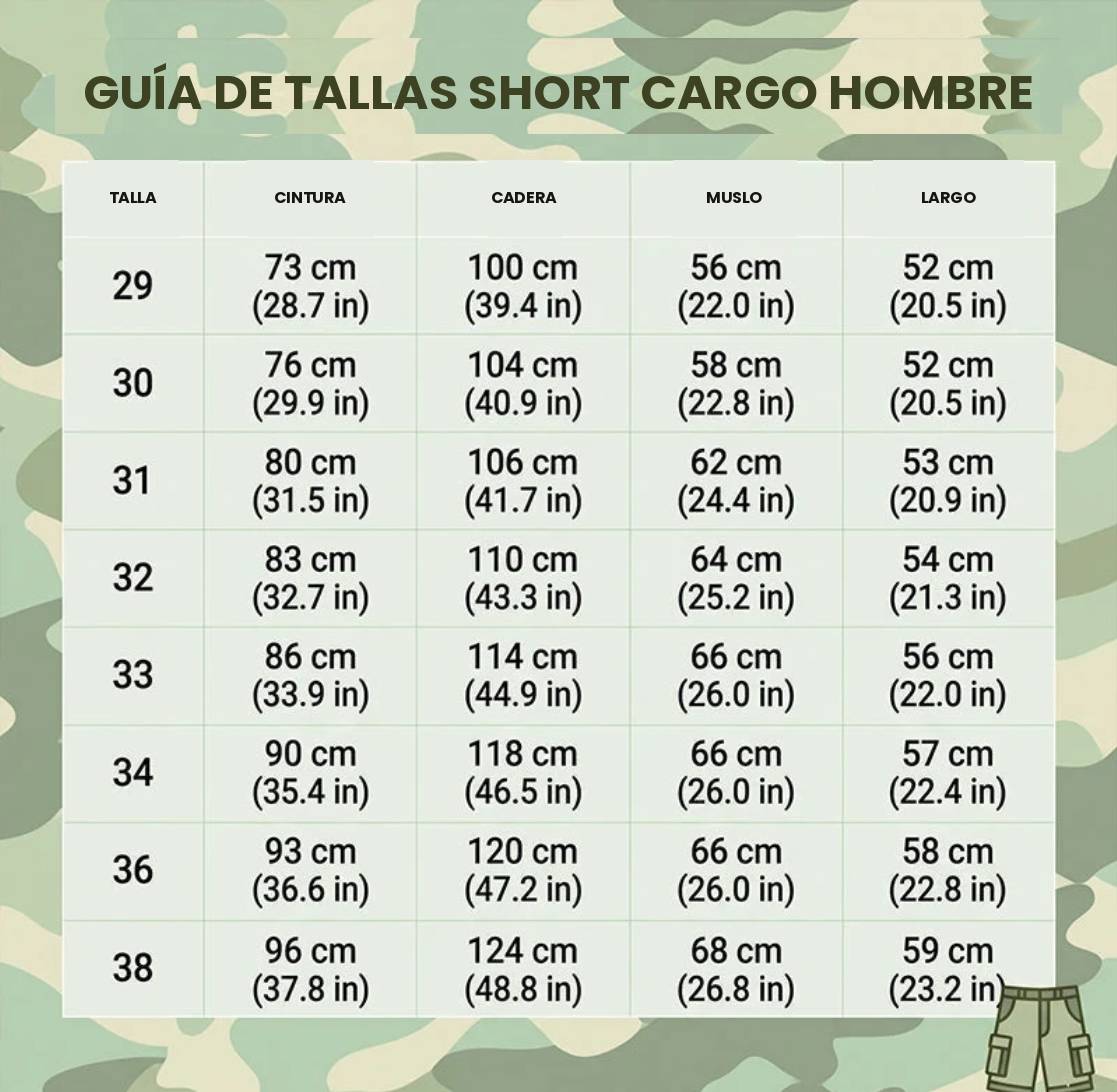Short Cargo Camuflaje Hombre