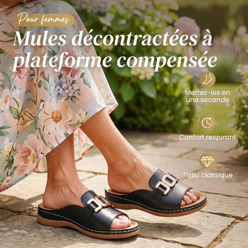 💞Meilleur confort- Sandales compensées orthopédiques confortables pour femmes