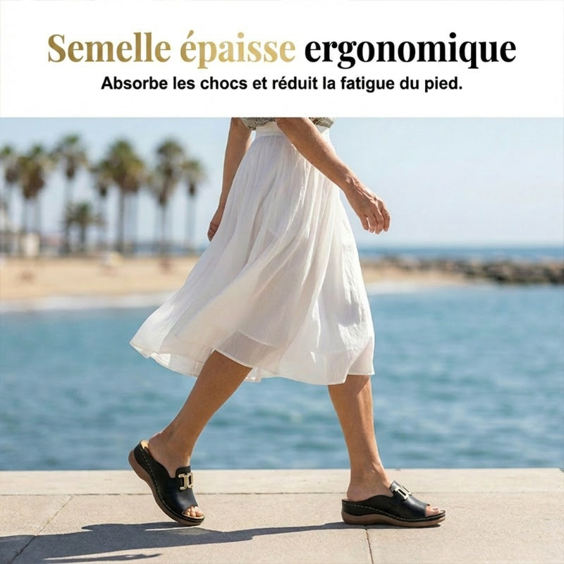 💞Meilleur confort- Sandales compensées orthopédiques confortables pour femmes
