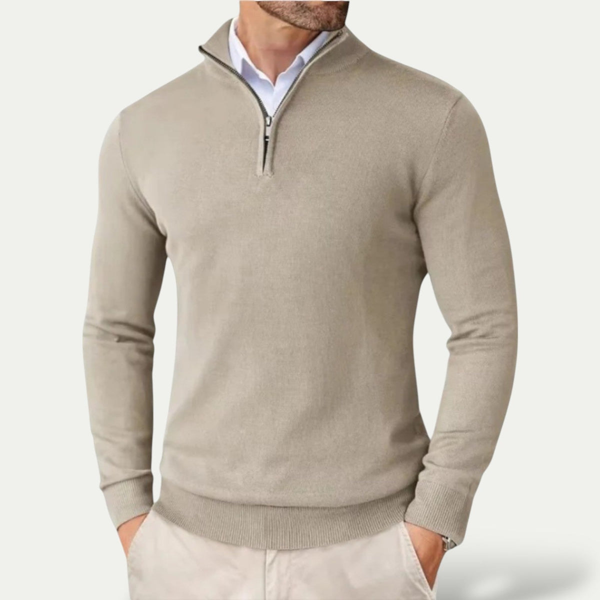Jersey de Hombre con Media Cremallera | Capa Elegante para Todo el Año