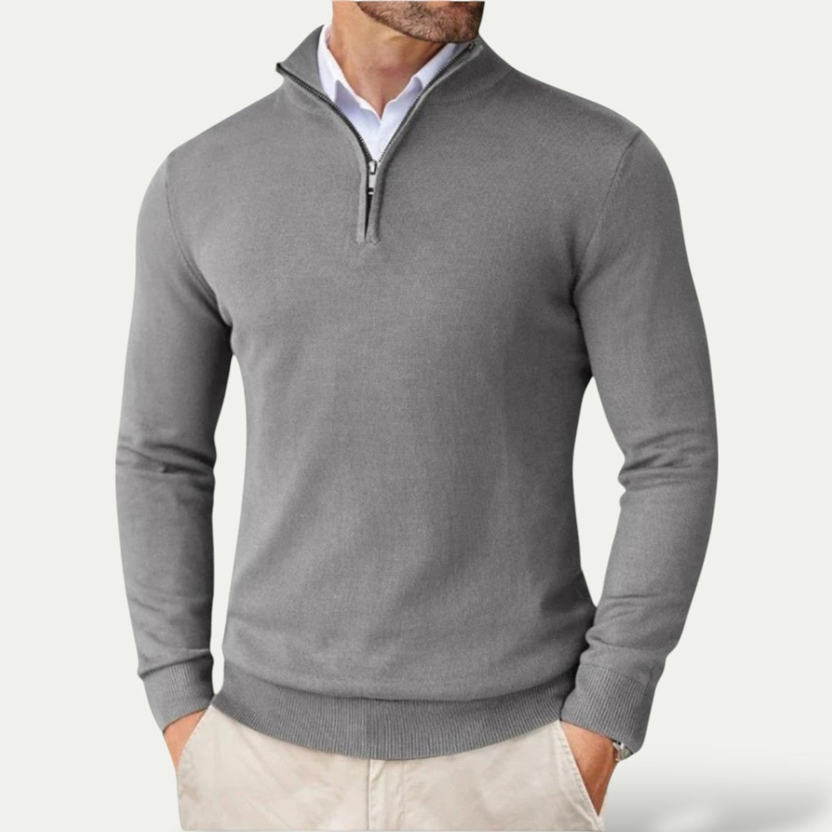 Jersey de Hombre con Media Cremallera | Capa Elegante para Todo el Año