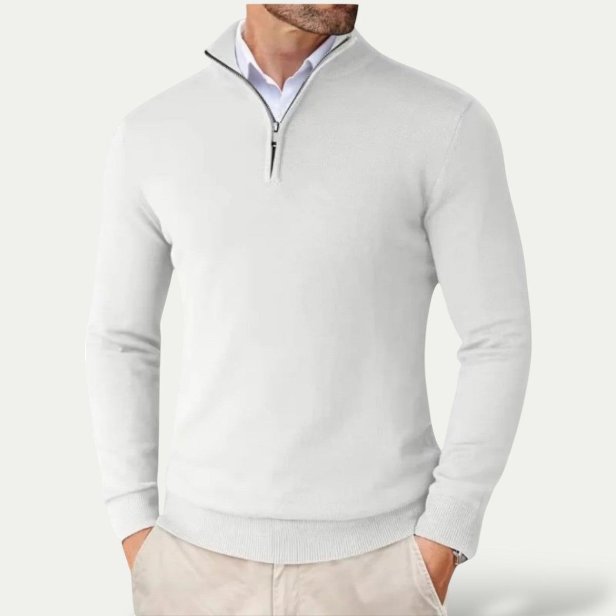 Jersey de Hombre con Media Cremallera | Capa Elegante para Todo el Año