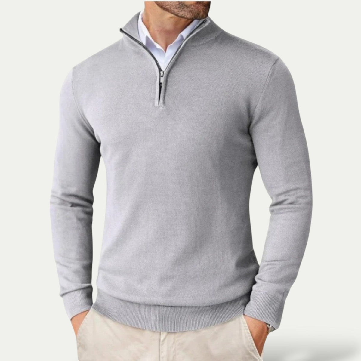 Jersey de Hombre con Media Cremallera | Capa Elegante para Todo el Año