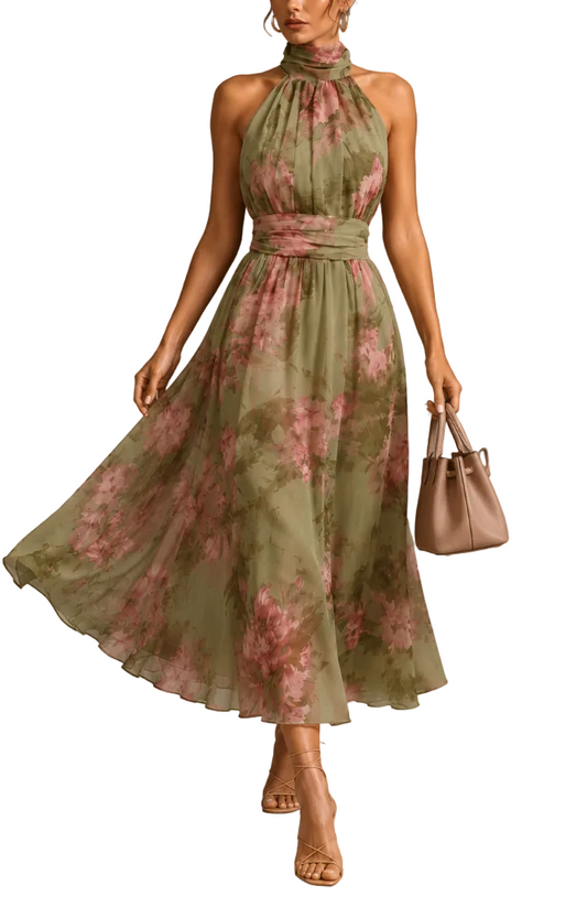 Livia - Elegante Vestido Maxi con Escote Halter