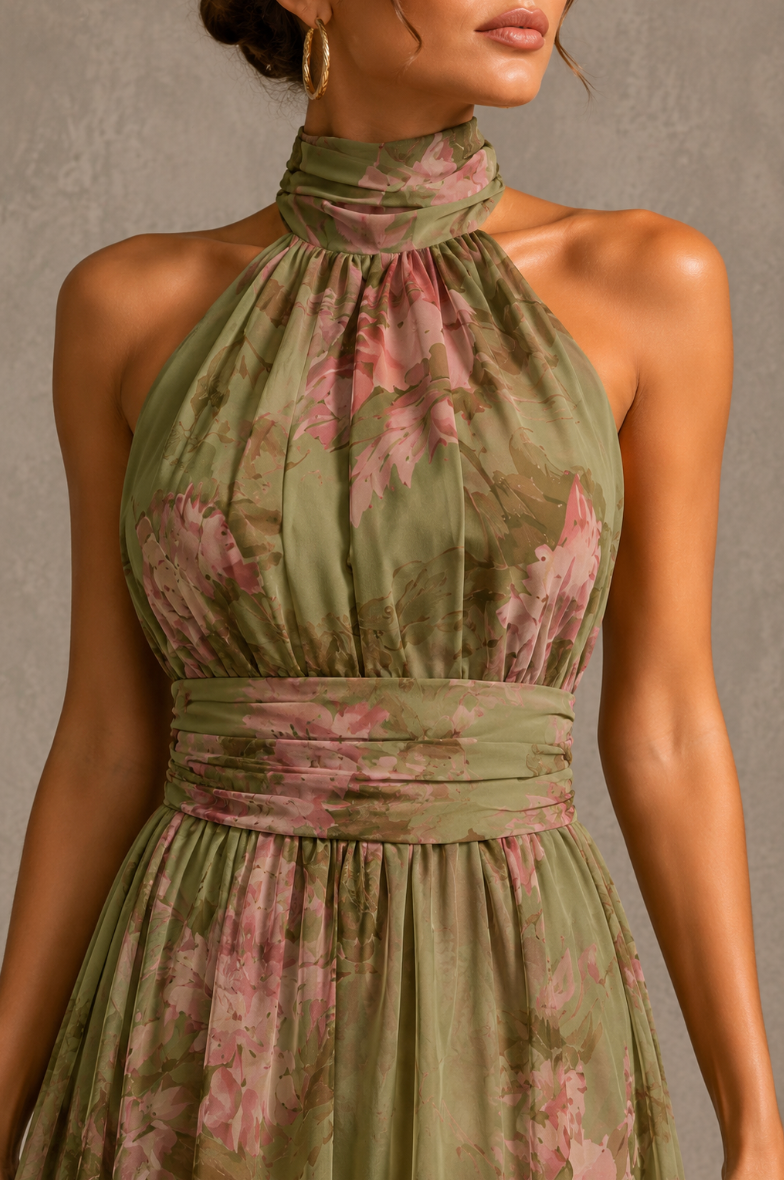 Livia - Elegante Vestido Maxi con Escote Halter