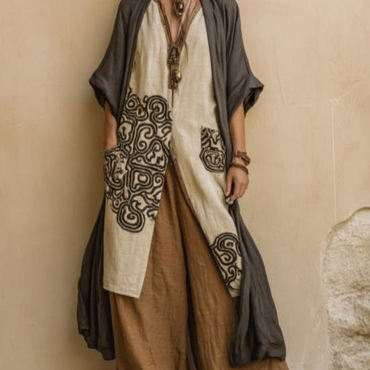 Valentina - Conjunto Boho Largo Bordado