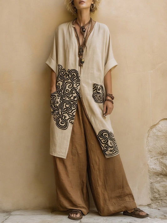 Valentina - Conjunto Boho Largo Bordado