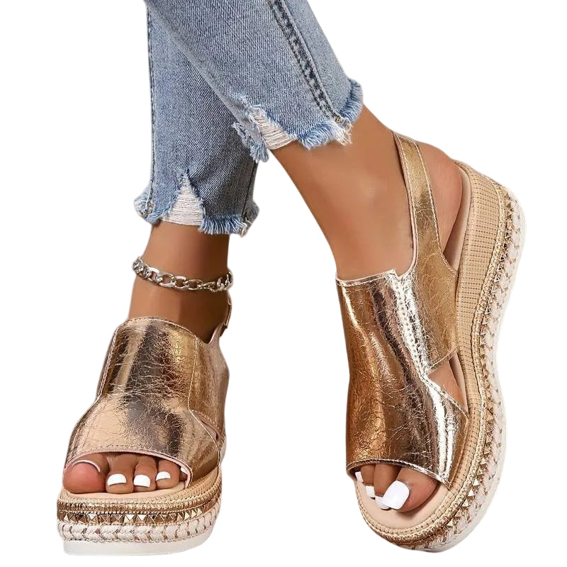 Veronica | Sandalias Comfort (Oro)