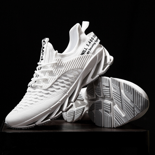 Zapatillas deportivas blancas para hombre, vista de par completo