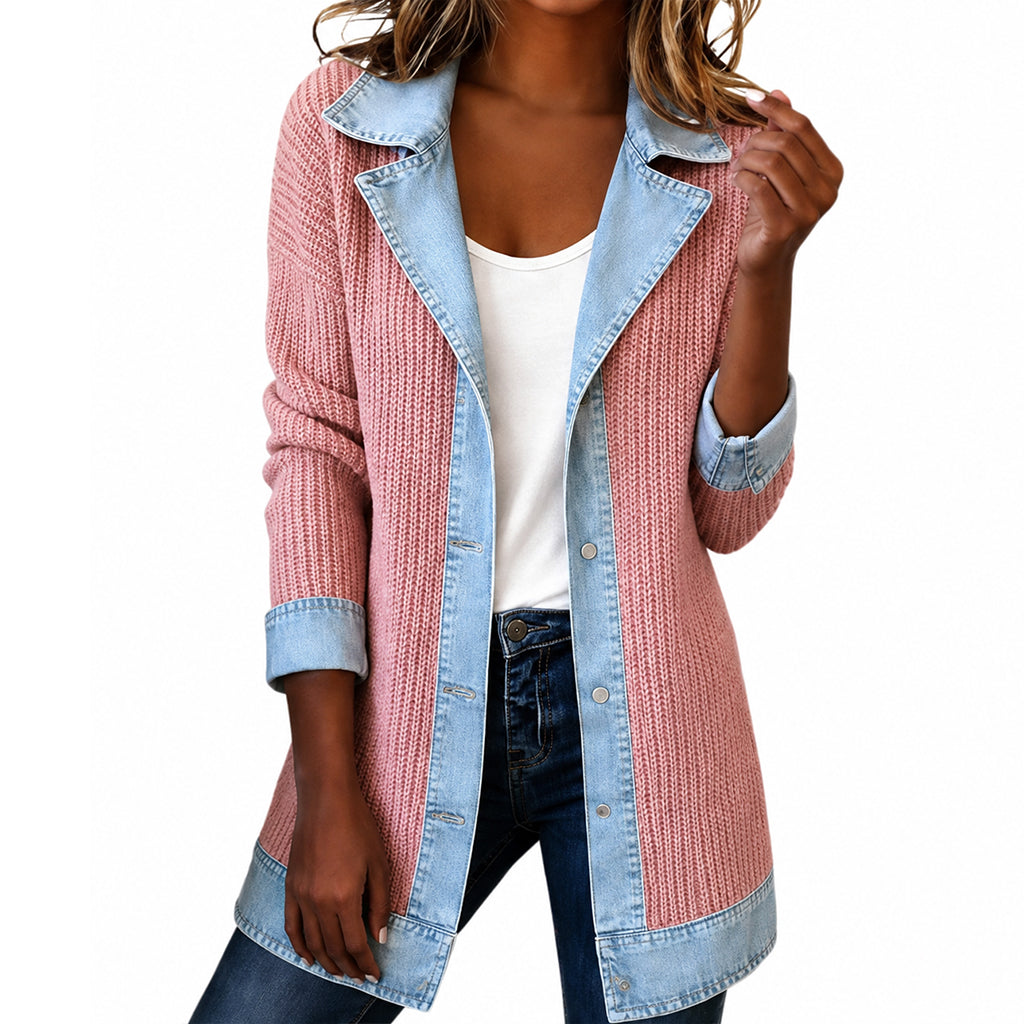 Chaqueta Vaquera con Punto de Canalé